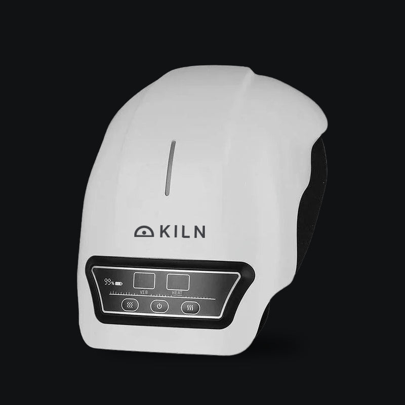 KILN Knee recovery wrap, front view on Kiln Black background
